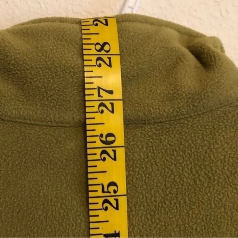 REI Women's Large Green‎ Fleece Full Zip Jacket Black Side Panels Hiking Camping